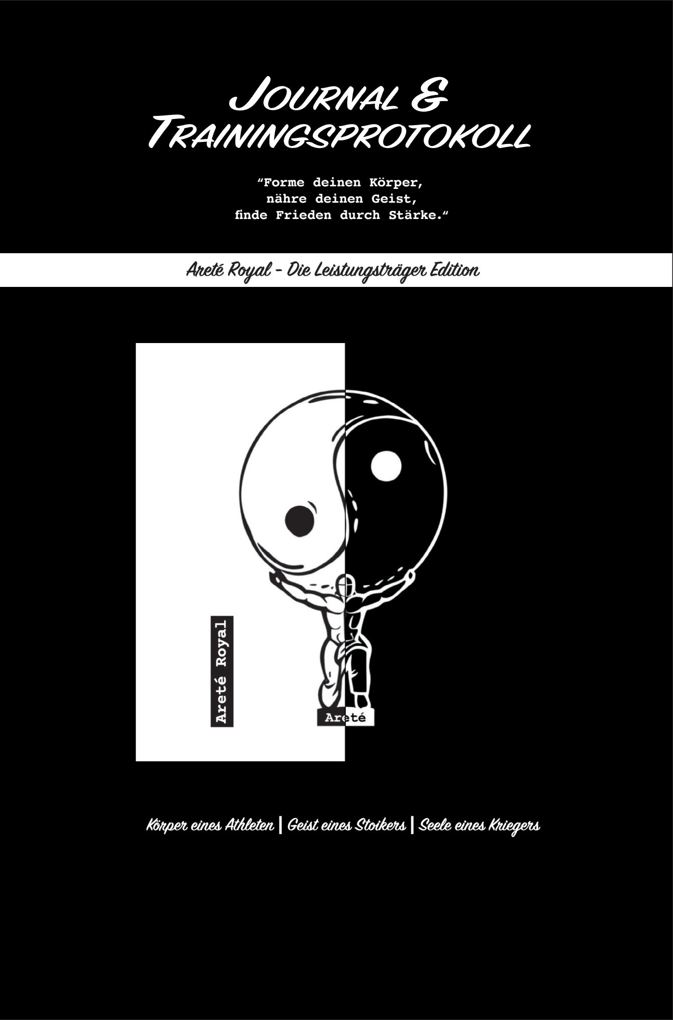 Schwarzes Cover des Areté Royal Journals, 3. Auflage 2026